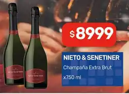 Nini Mayorista Nieto & senetiner champaña extra brut oferta