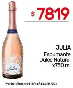 Nini Mayorista Julia espumante dulce natural oferta