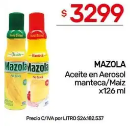 Nini Mayorista Mazola aceite en aerosol manteca/maiz oferta