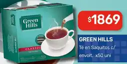 Nini Mayorista Green hills té en saquitos c/ envolt. oferta