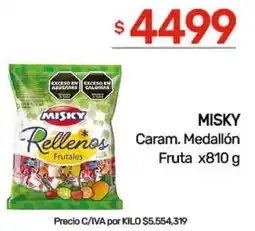 Nini Mayorista Misky caram. medallón fruta oferta