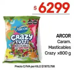 Nini Mayorista Arcor caram. masticables crazy oferta