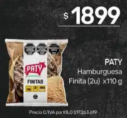 Nini Mayorista Paty hamburguesa finita oferta