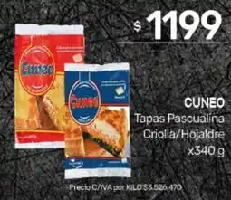 Nini Mayorista Cuneo tapas pascualina criolla/hojaldre oferta