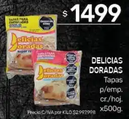 Nini Mayorista Delicias doradas tapas p/emp. cr./hoj. oferta