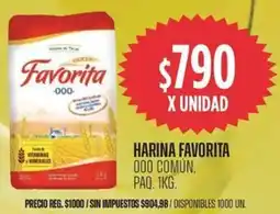 Supermercados Vea Favorita 000 harina común paq. oferta