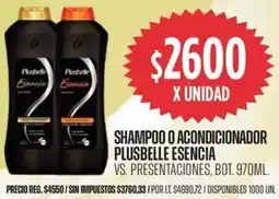 Supermercados Vea Plusbelle esencia shampoo o acondicionador oferta