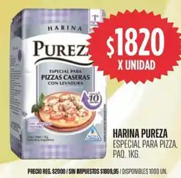 Supermercados Vea Pureza harina especial para pizza, paq. oferta