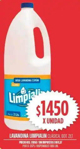 Supermercados Vea Limpialin lavandina clásica, bot. oferta