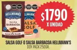 Supermercados Vea Hellmann's salsa golf o salsa barbacoa doy pack oferta