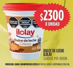Supermercados Vea Ilolay dulce de leche clásico, pot. oferta