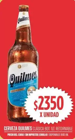 Supermercados Vea Quilmes cerveza clásica bot. oferta