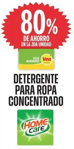 Supermercados Vea Home care detergente para ropa concentrado oferta