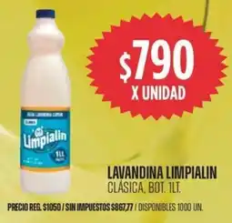 Supermercados Vea Lavandina limpialin clásica, bot. oferta