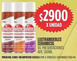 Supermercados Vea Lustramuebles ceramicol vs. presentaciones aer oferta