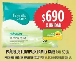 Supermercados Vea Pañuelos flowpack family care paq. oferta