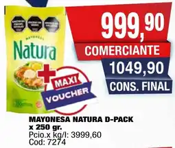 Maxiconsumo Natura mayonesa d-pack oferta