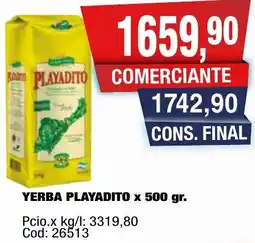 Maxiconsumo Playadito yerba oferta