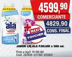 Maxiconsumo Ala jabon liq. p. diluir oferta