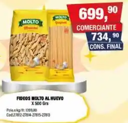 Maxiconsumo Molto fideos al huevo oferta