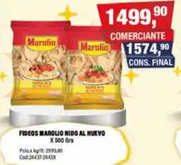 Maxiconsumo Marolio fideos nido al huevo oferta