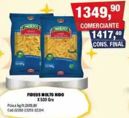 Maxiconsumo Molto nido fideos oferta