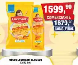Maxiconsumo Lucchetti fideos al huevo oferta