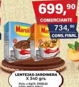Maxiconsumo Marolio lentejas-jardinera oferta