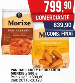 Maxiconsumo Morixe pan rallado y rebozador oferta