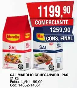 Maxiconsumo Marolio sal gruesa/parr. paq oferta