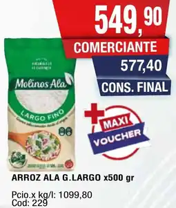 Maxiconsumo Ala g.largo arroz oferta