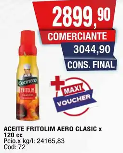 Maxiconsumo Cocinero aceite fritolim aero clasic oferta