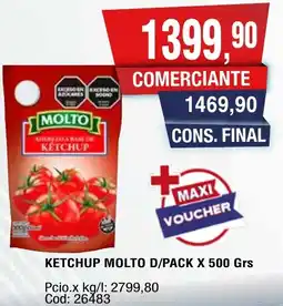 Maxiconsumo Molto ketchup d/pack oferta