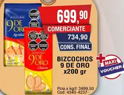 Maxiconsumo 9 de oro bizcochos oferta
