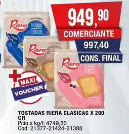 Maxiconsumo Riera tostadas clasicas oferta