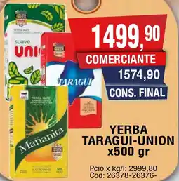 Maxiconsumo Taragui-union yerba oferta