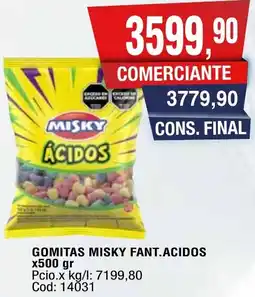 Maxiconsumo Misky gomitas fant.acidos oferta