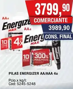 Maxiconsumo Energizer AA/AAA pilas oferta