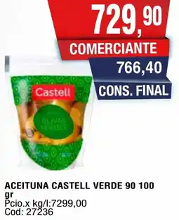Maxiconsumo Castell aceituna verde 90 oferta