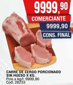 Maxiconsumo Carre de cerdo porcionado sin hueso oferta