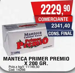 Maxiconsumo Manteca primer premio oferta
