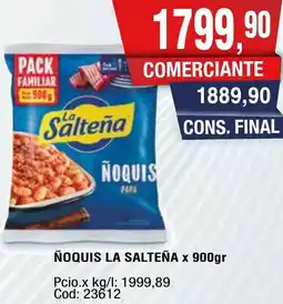 Maxiconsumo La salteña ñoquis oferta