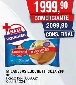 Maxiconsumo Lucchetti milanesas soja oferta