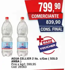 Maxiconsumo Cellier agua c/gas oferta