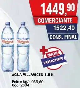 Maxiconsumo Villavicen agua oferta