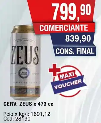 Maxiconsumo Zeus cerv. oferta