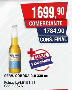 Maxiconsumo Corona cerv. 0.0 oferta