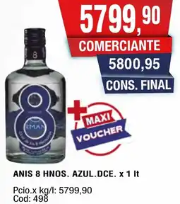 Maxiconsumo 8 hnos. anis azul.dce. oferta
