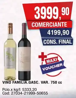Maxiconsumo Familia vino gasc. var. oferta