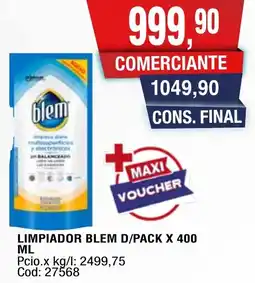 Maxiconsumo Blem limpiador d/pack oferta